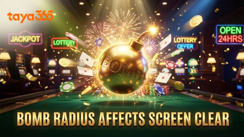 Bomb radius size directly influences screen clearing success