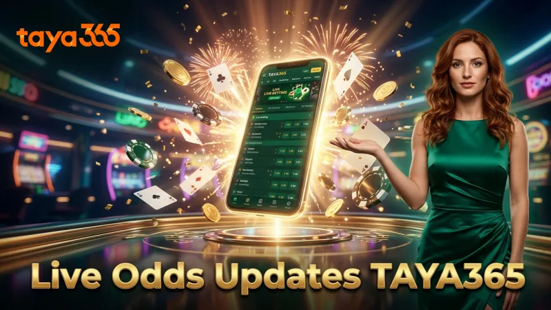 TAYA365 interface showing live odds and match updates