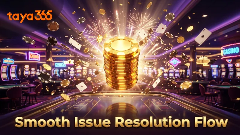 Stack of golden chips represents smooth issue resolution flow