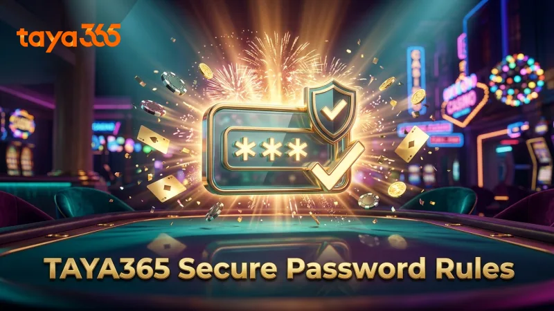 Secure password criteria shown on TAYA365 registration form