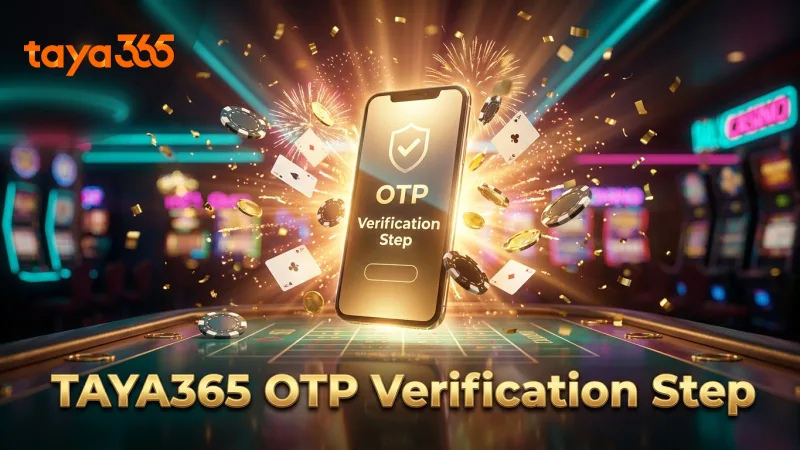 TAYA365 OTP verification screen with mobile number input